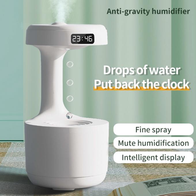 Homefish OEM Su Damlası Taşınabilir 800ml Anti-Gravity Nemlendirici Dijital Saat Ultrasonik Anti-Gravity Nemlendirici 3