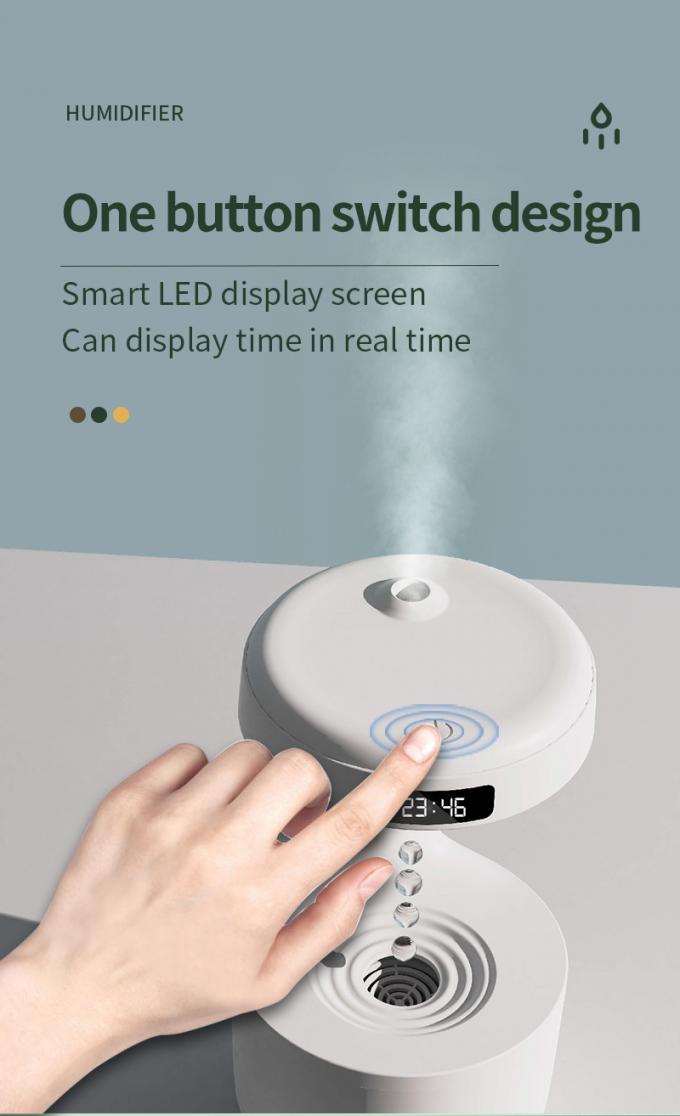 Homefish OEM Su Damlası Taşınabilir 800ml Anti-Gravity Nemlendirici Dijital Saat Ultrasonik Anti-Gravity Nemlendirici 8