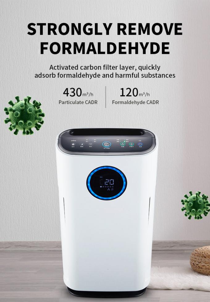 Fabrika Tedarikleri PM2.5 Ev İşleri Akıllı Hava Temizleyici Hepa Filtre İyonlaştırıcı Hava Temizleyici Ev 0