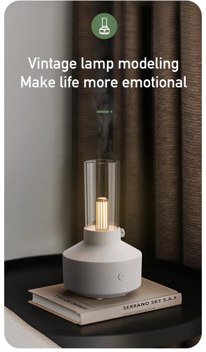 HOMEFISH Vintage Lamp Aromaterapi Makinesi Retro Tasarım Küçük Oda Nemlendiricisi Nemlendirme için 2