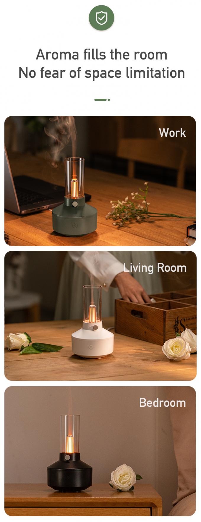 HOMEFISH Vintage Lamp Aromaterapi Makinesi Retro Tasarım Küçük Oda Nemlendiricisi Nemlendirme için 8