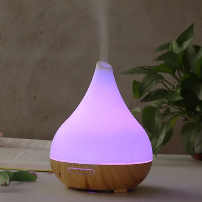 İyi fiyat 400ml Kapasite Mini Aroma Yağı Diffuser Ahşap Aromaterapi Makinesi LED Işıklı Sessiz Uzaktan Kumanda Aroma Diffuser çevrimiçi