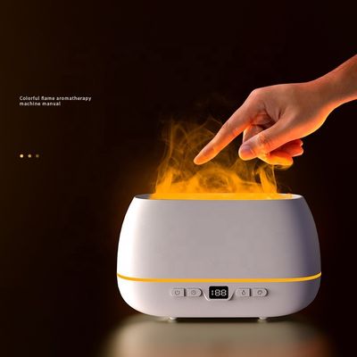 İyi fiyat 2023 Yeni Tasarım Ultrasonik Alev Difüzörü 200ml RGB Işık Alev Nemlendiricisi Uzaktan Kumandala Ev Kullanımı için Aroma Difüzörü çevrimiçi
