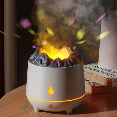 İyi fiyat Yeni Mini 400ml Alev Hava Nemlendiricisi Ultrasonik Yağ Diffuser Sıcak Işık Simülasyonu Volkan Alevi Aroma Diffuser Nemlendiricisi çevrimiçi